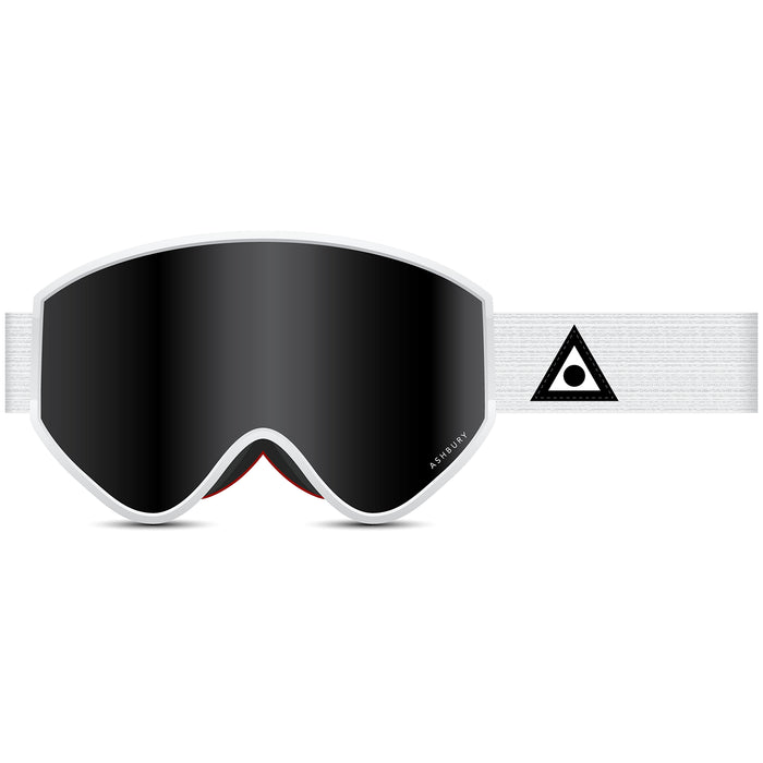 Ashbury A12 Low Bridge Goggles White Triangle/Dark Smoke+Clear