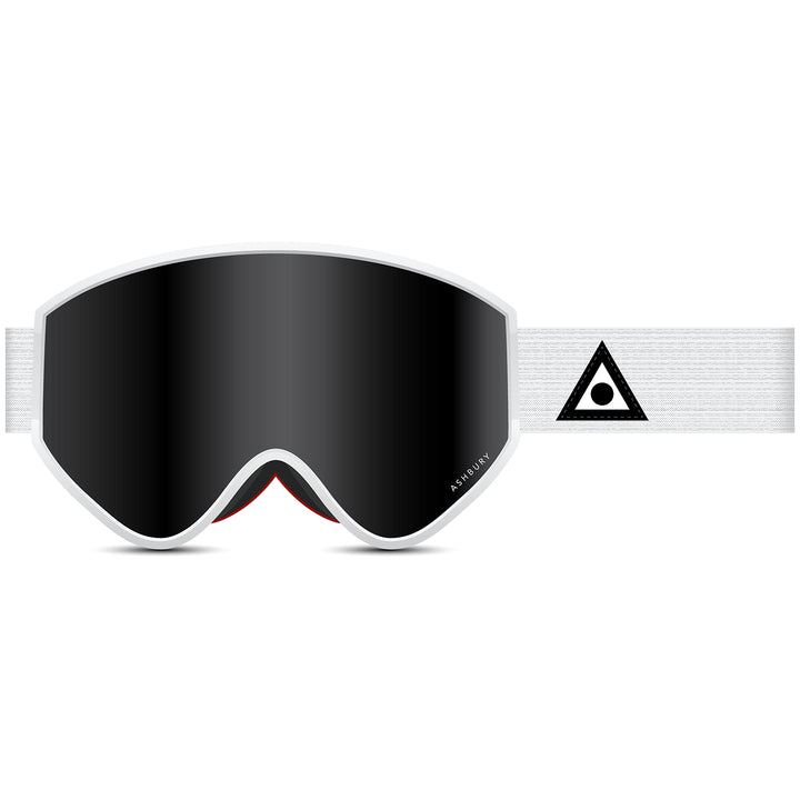 Ashbury A12 Low Bridge Goggles White Triangle/Dark Smoke+Clear