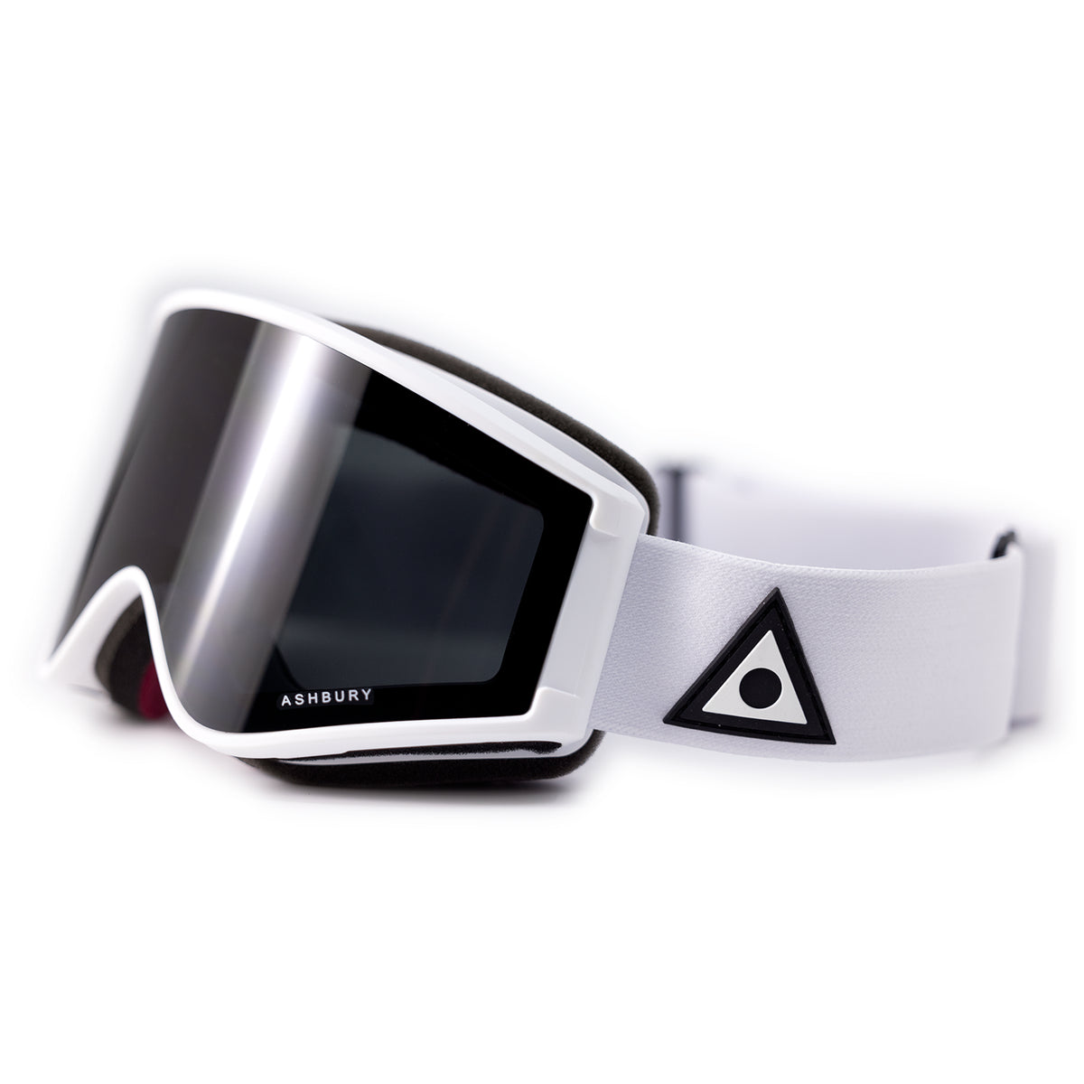 Ashbury A12 Low Bridge Goggles White Triangle/Dark Smoke+Clear