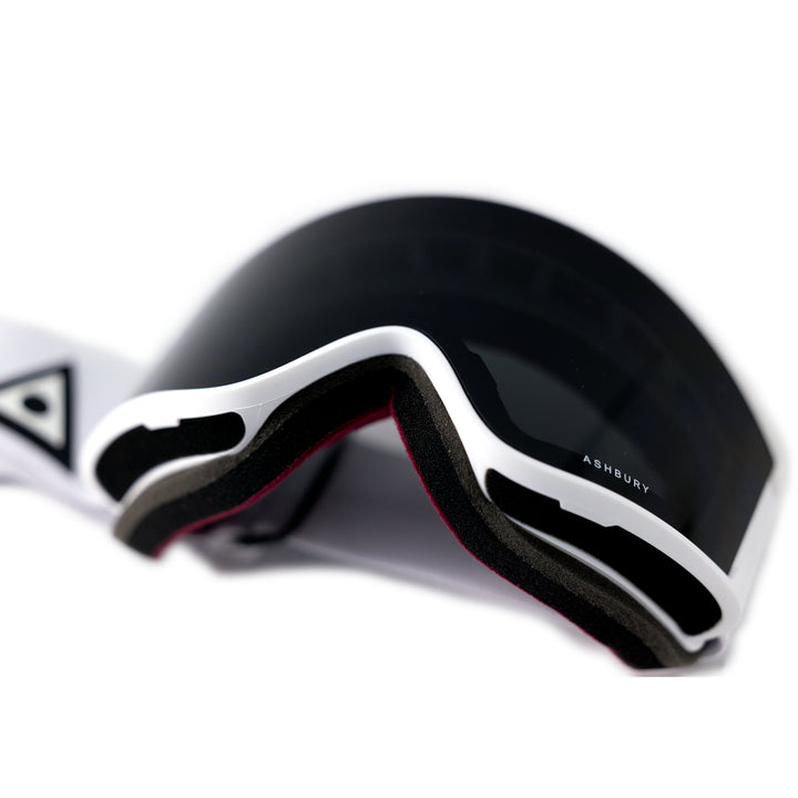 Ashbury A12 Low Bridge Goggles White Triangle/Dark Smoke+Clear