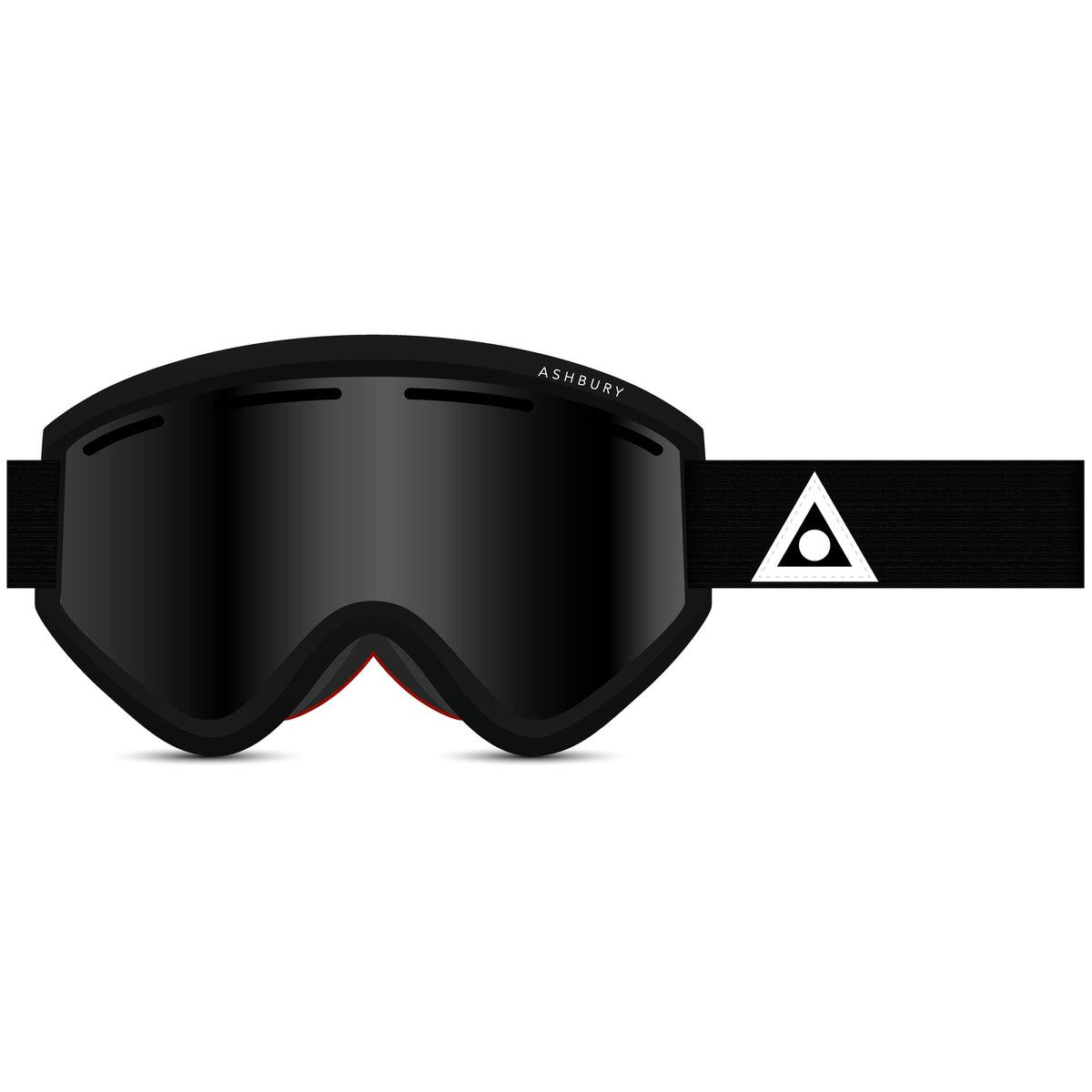 Ashbury Blackbird Low Bridge Goggles Black Triangle/Dark Smoke+Clear