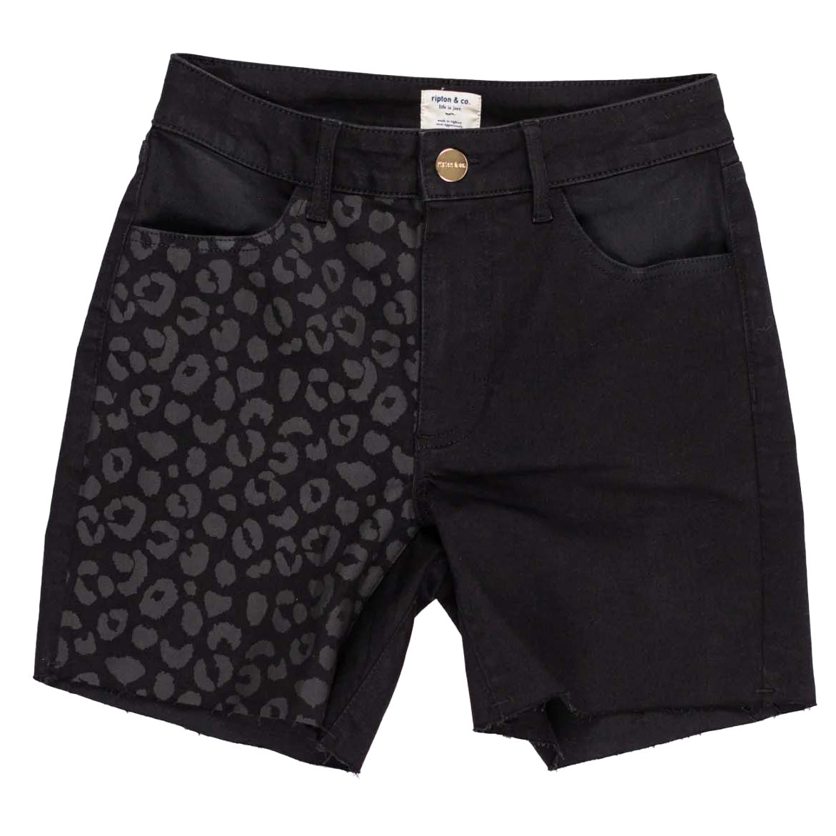 Cosmic Dirt X Ripton Leopard Jorts Black/Leopard Print