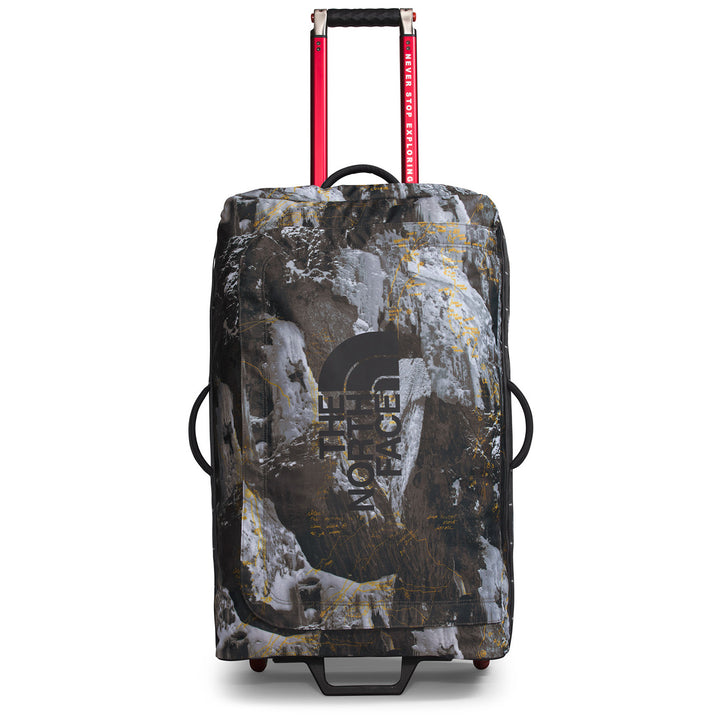 The North Face Base Camp Voyager 29in Roller Bag Falcon Brown Conrads Notes Print/TNF Black