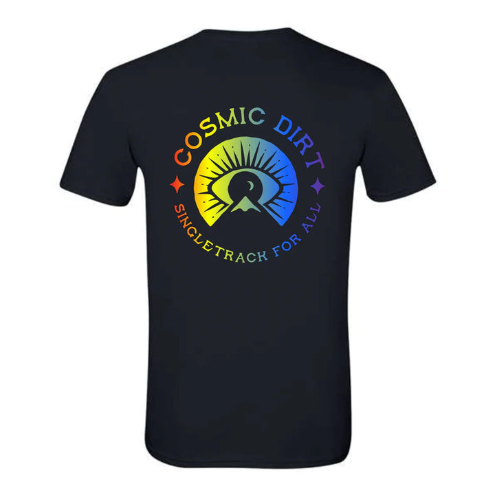 Cosmic Dirt Pride Edition Singletrack For All Tech Tee Black