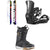 Salomon Huck Knife Snowboard + District Snowboard Bindings + Dialogue Lace SJ Boa Snowboard Boots 2024