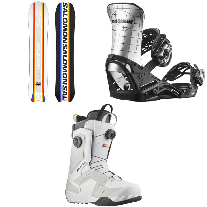 Salomon Dancehaul Snowboard + District Pro Team Snowboard Bindings + Dialogue Dual Boa Snowboard Boots 2024