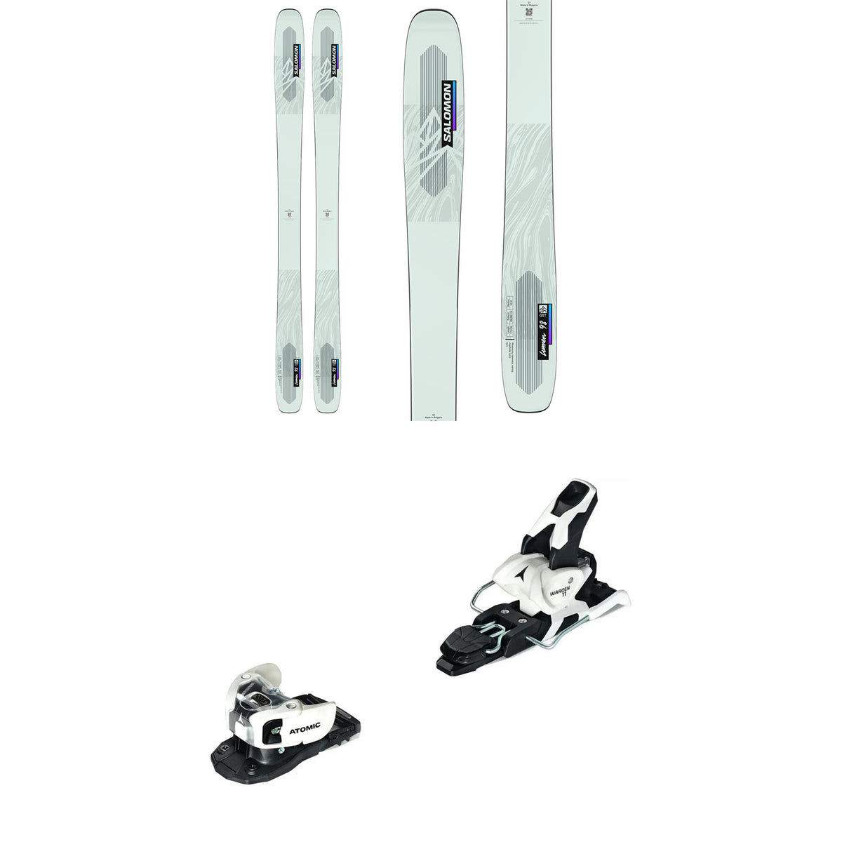 Salomon QST Lumen 98 Skis + Atomic Warden MNC 11 Bindings - Women's 2023