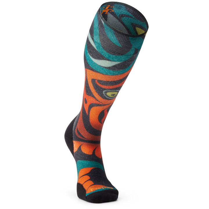 Smartwool Ski Targeted Cushion Trickster Print OTC Performance Socks Black