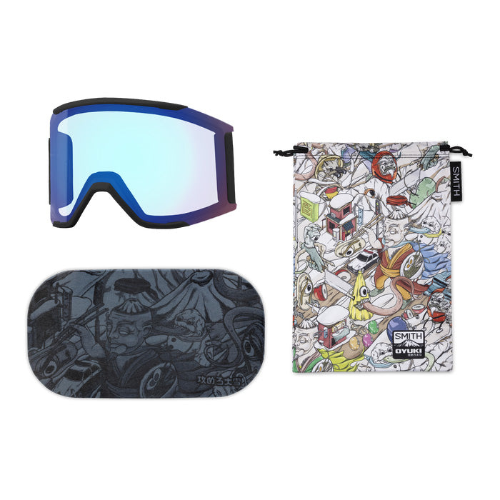 Smith x Oyuki Squad MAG Goggles Oyuki x Smith/ChromaPop Everyday Red Mirror+ChromaPop Storm Rose Flash