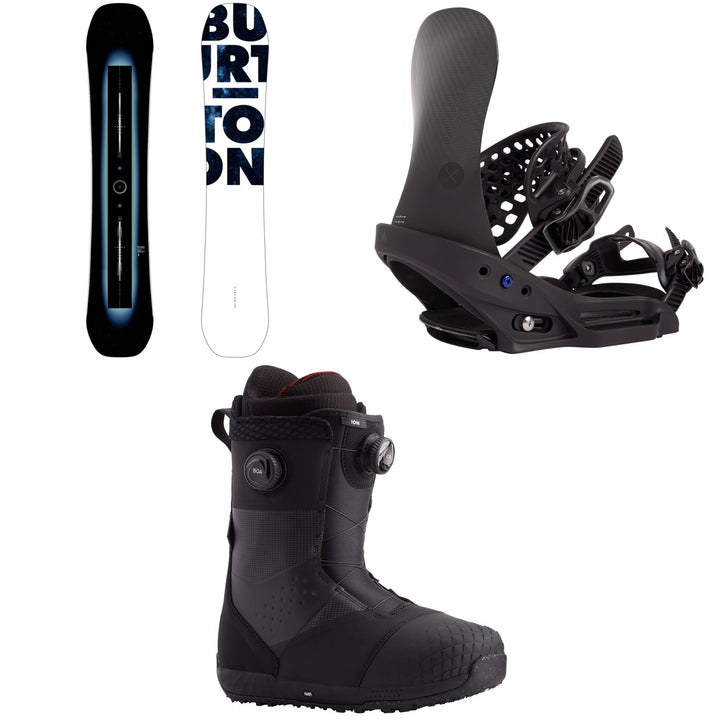 Burton Custom X Flying V Snowboard + X EST Snowboard Bindings + Ion Boa Snowboard Boots