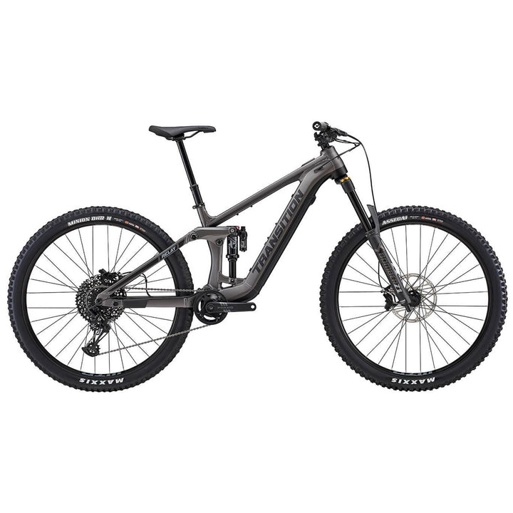 Transition Relay Alloy NX E-Mountain Bike 2023 Oxide Grey Front View