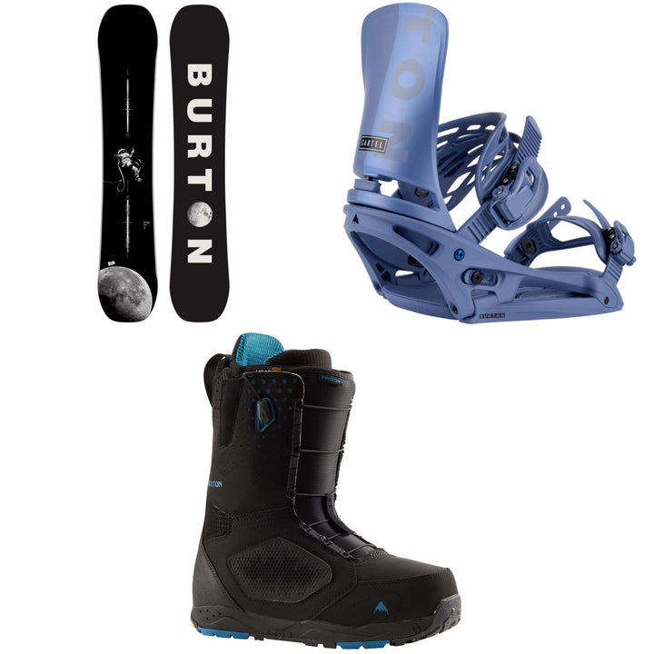 Burton Process Flying V Snowboard + Cartel EST Snowboard Bindings + Photon Snowboard Boots 2024