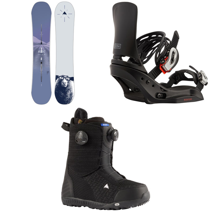 Burton Yeasayer Snowboard + Lexa EST Snowboard Bindings + Ritual LTD Boa Snowboard Boots - Women's 2024