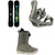 Burton Instigator Flat Top Snowboard + Freestyle Snowboard Bindings + Moto Boa Snowboard Boots 2024