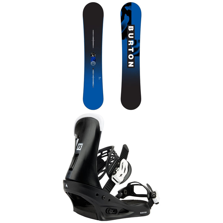 Burton Ripcord Snowboard + Freestyle Snowboard Bindings 2024