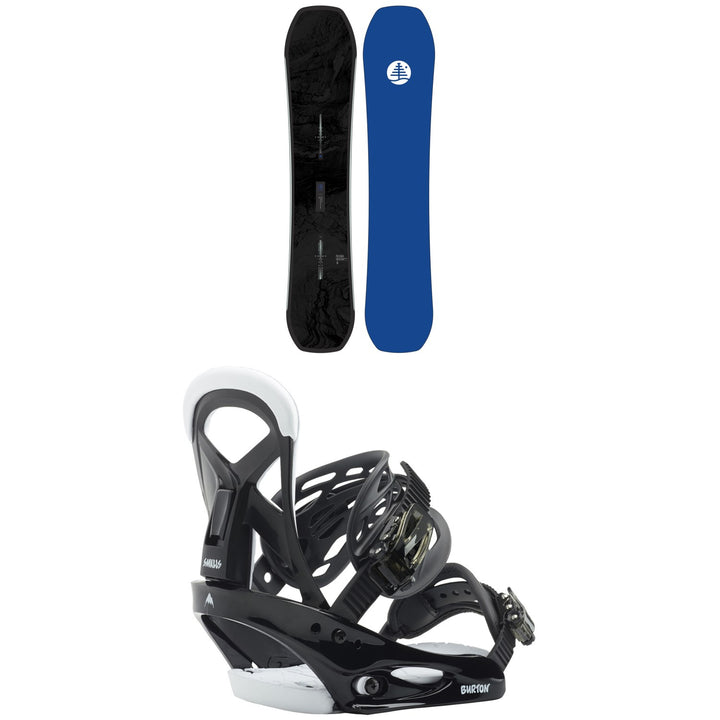 Burton Family Tree Hometown Hero Snowboard + Mission Smalls Snowboard Bindings - Kids'