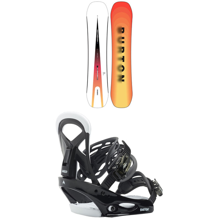 Burton Custom Smalls Snowboard + Burton Mission Smalls Snowboard Bindings - Kids' 2024