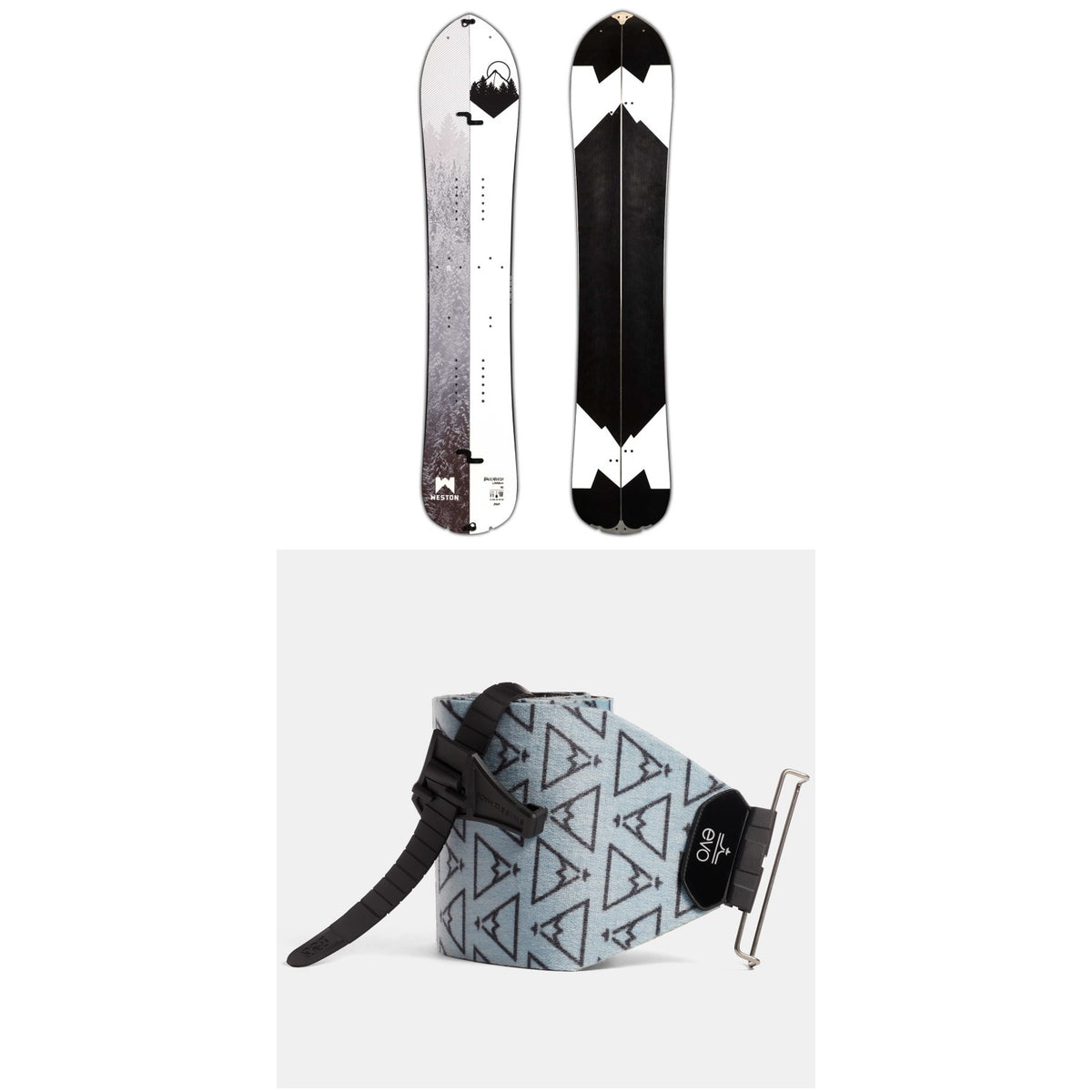 Weston Backwoods Carbon Splitboard + evo x Pomoca Pro Glide Splitboard Skins 2024