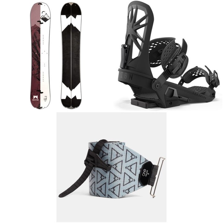 Weston Riva Splitboard + Union Explorer Splitboard Bindings + evo x Pomoca Pro Glide Splitboard Skins - Women's 2024