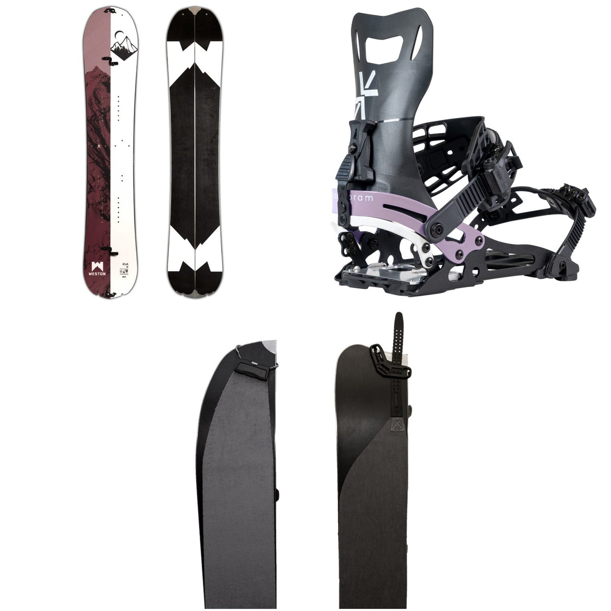 Weston Riva Splitboard + Karakoram Nomad-W + Split Interface Splitboard Bindings + Smart Skins - Women's 2024