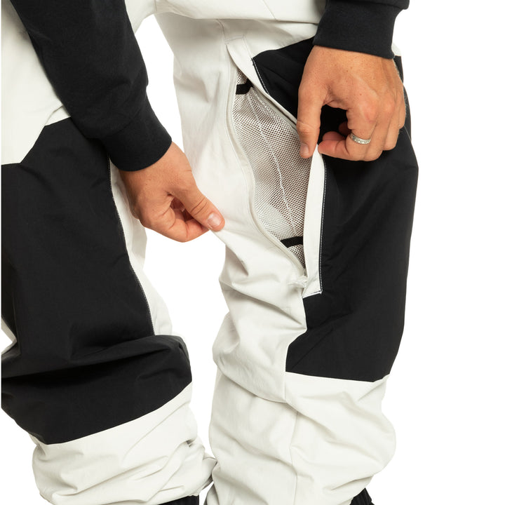 Quiksilver Fly High Bib Pants - Men's Nimbus Cloud