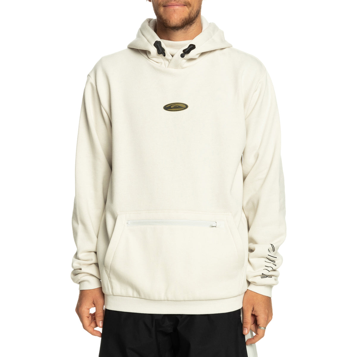 Quiksilver Big Logo Tech Hoodie - Men's Nimbus Cloud
