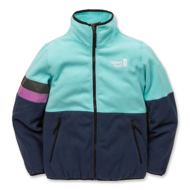 Town Hall Midtown Fleece - Kids' Aqua Sky/Black Iris