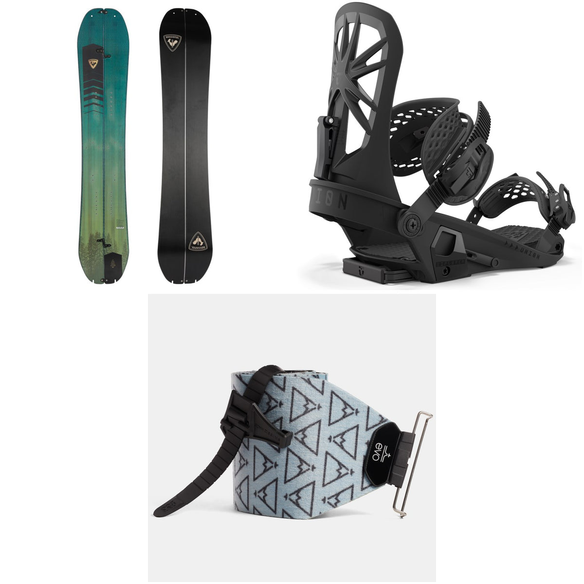 Rossignol Escaper Splitboard + Union Explorer Splitboard Bindings + evo x Pomoca Pro Glide Splitboard Skins 2024