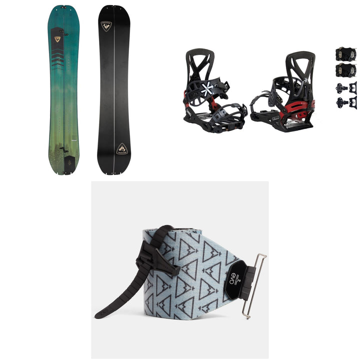 Rossignol Escaper Splitboard + Karakoram PRIME Grizzly + Split Interface Splitboard Bindings + evo x Pomoca Pro Glide Splitboard Skins 2024