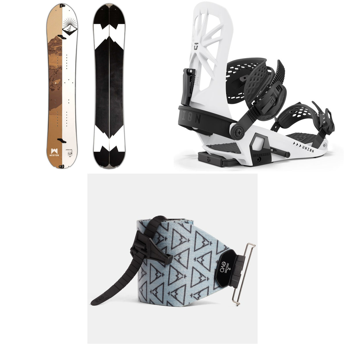 Weston Seeker Splitboard + Union Explorer Splitboard Bindings + evo x Pomoca Pro Glide Splitboard Skins 2024
