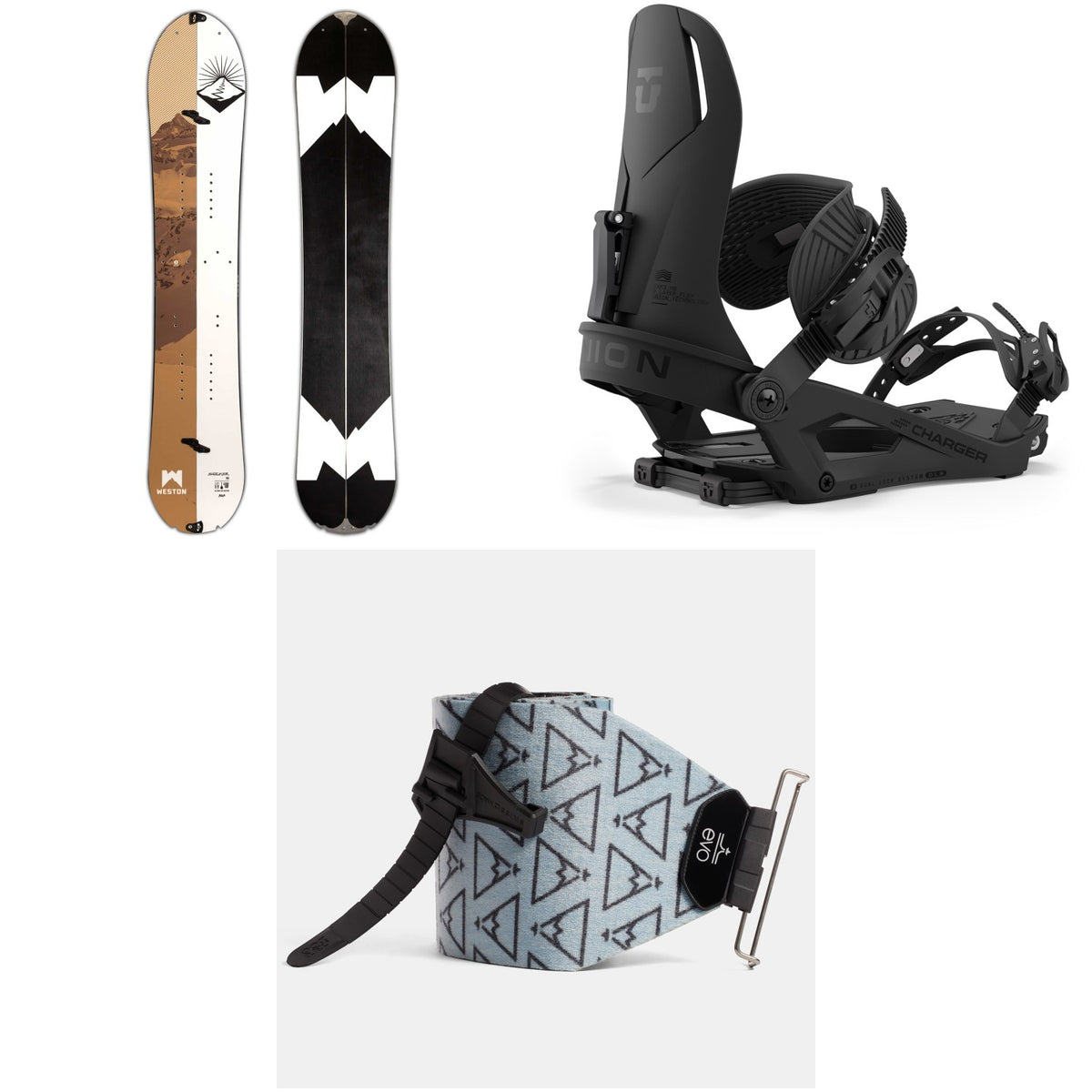 Weston Seeker Splitboard + Union Charger Splitboard Bindings + evo x Pomoca Pro Glide Splitboard Skins 2024