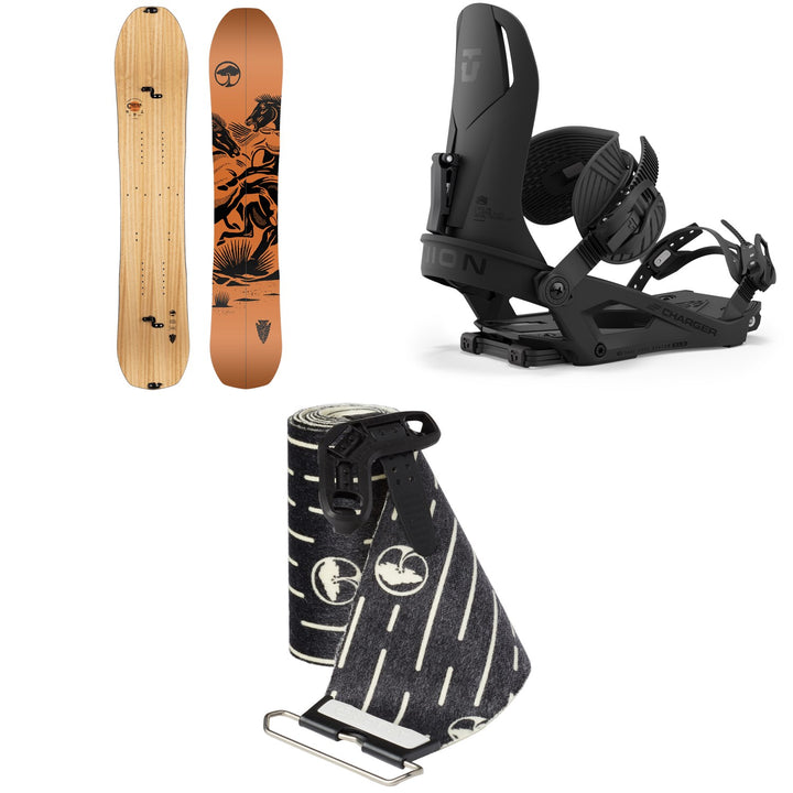 Arbor Carter Camber Splitboard + Union Charger Splitboard Bindings + Satori/Carter Splitboard Skins 2024