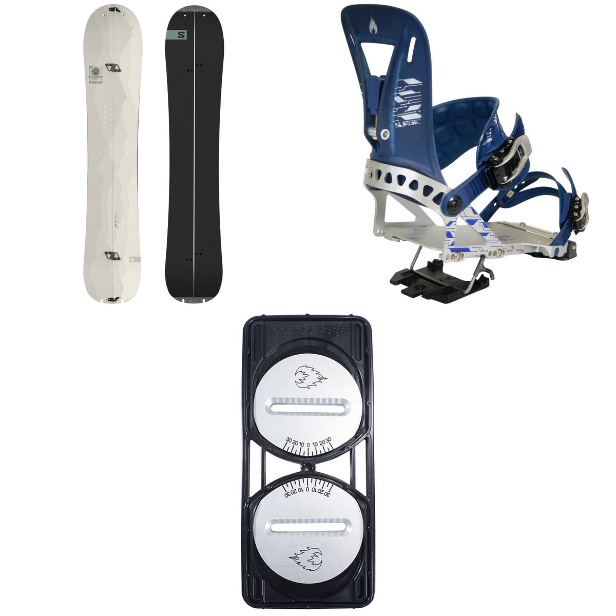 Salomon Bellevue Splitboard + Spark R&D Surge ST Splitboard Bindings + Spark Pucks - Women's 2024