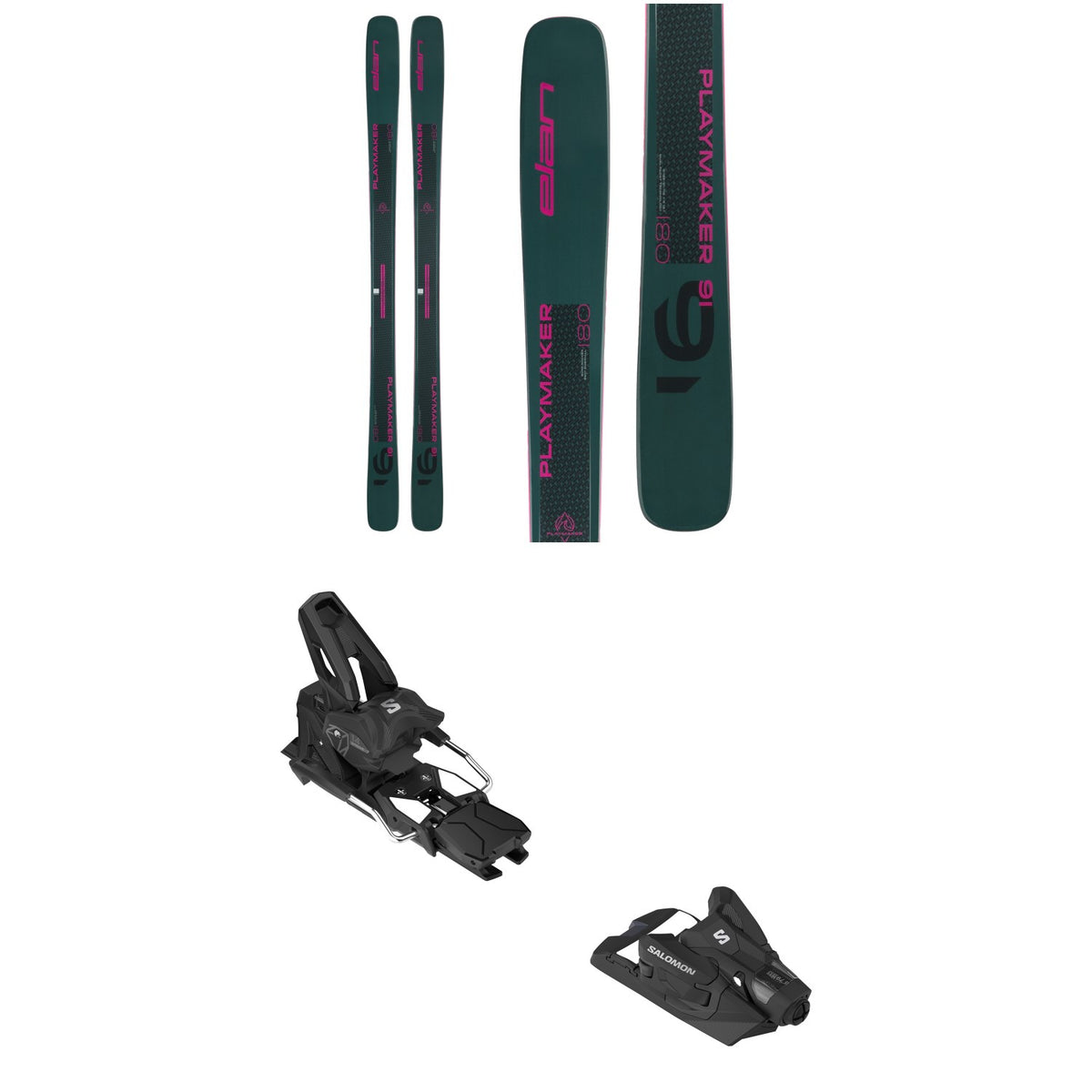 Elan Playmaker 91 Skis + Salomon Strive 14 GW Ski Bindings