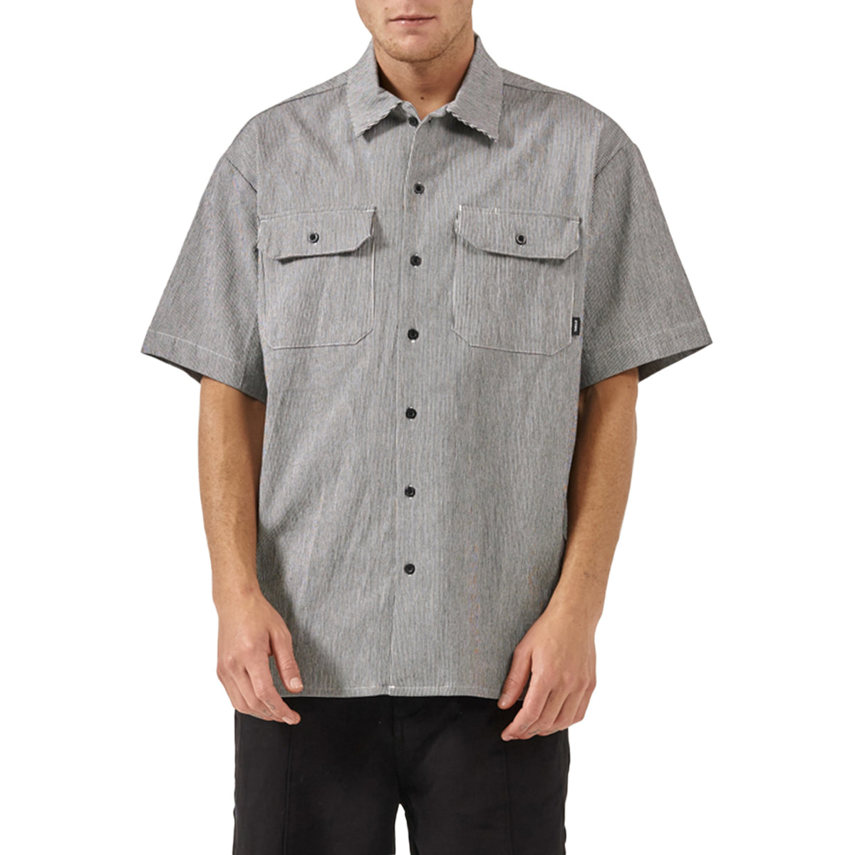 Thrills Proper Occasion Short-Sleeve Work Shirt - Men's Black