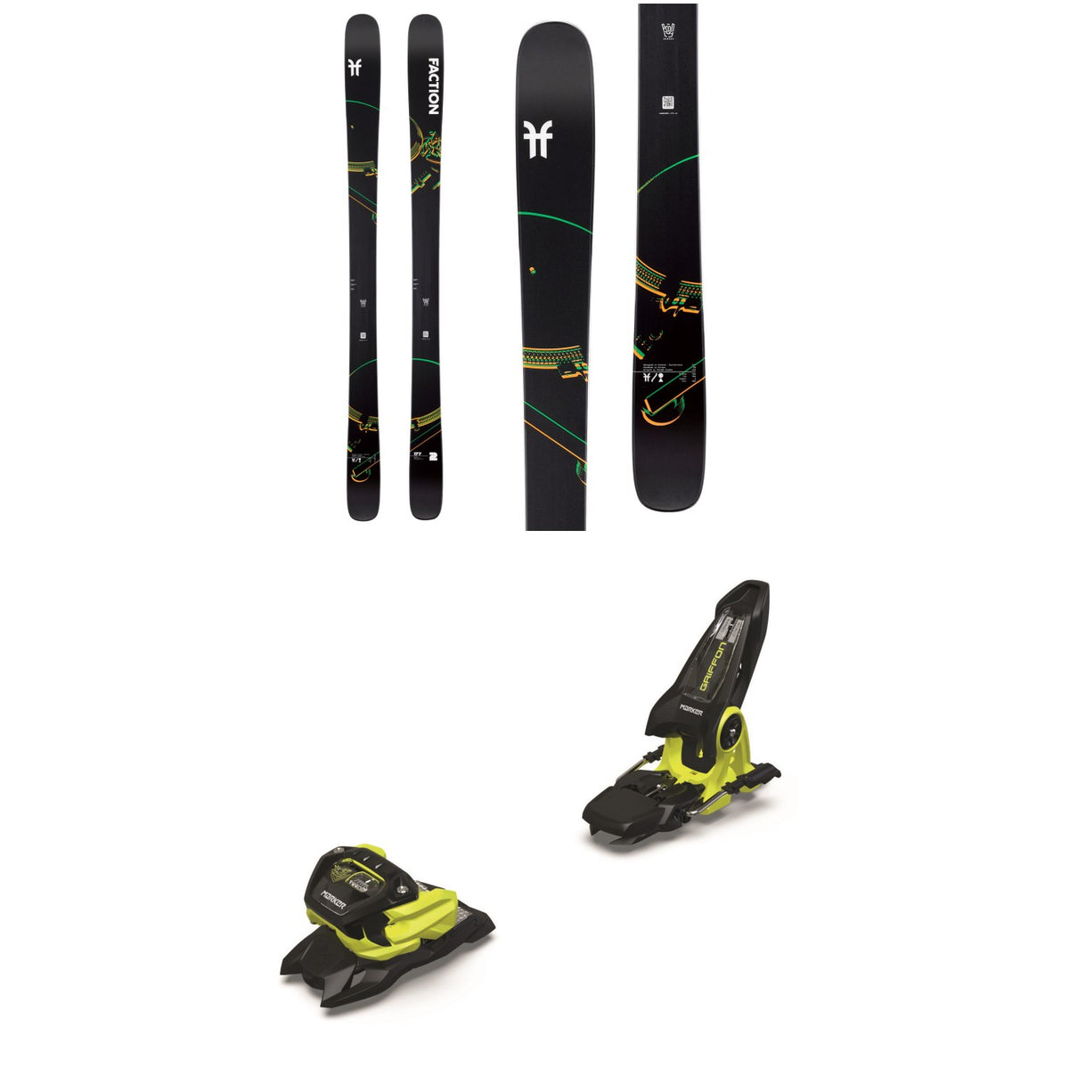Faction Prodigy 2 Skis + Marker Griffon 13 ID Ski Bindings