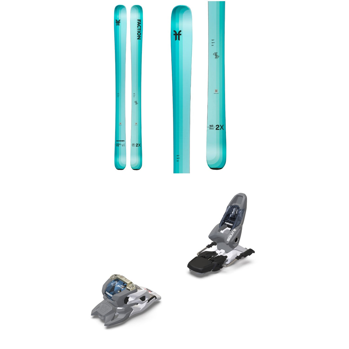 Faction Dancer 2X Skis + Marker Squire 11 Ski Bindings-Women's