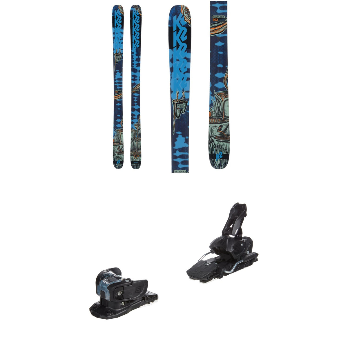 K2 Reckoner 102 Skis+ Salomon Warden MNC 13 Ski Bindings