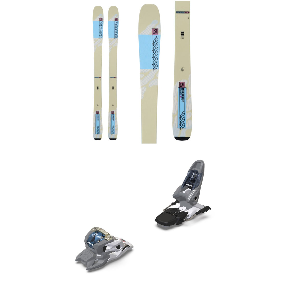 K2 Mindbender 90 C W Skis + Marker Squire 11 Ski Bindings- Women's