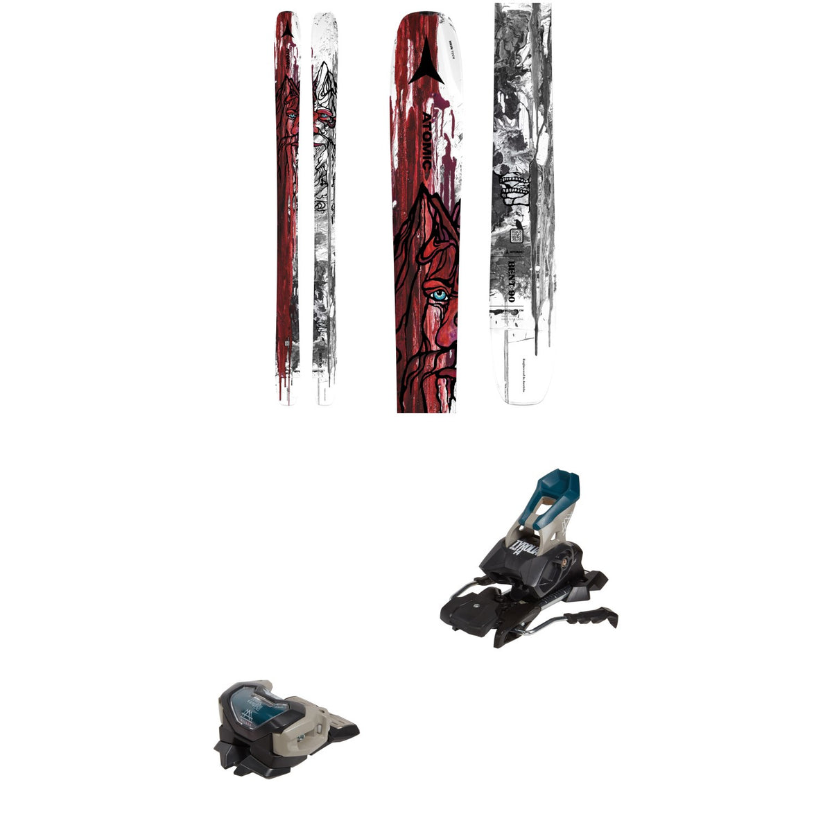 Atomic Bent 90 Skis + Tyrolia x evo Attack 14 GW Ski Bindings 2024