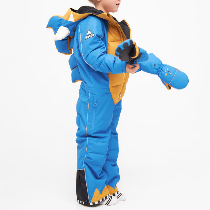 WeeDo funwear OMONDO Monster Snowsuit - Kids' Blue/Golden Brown