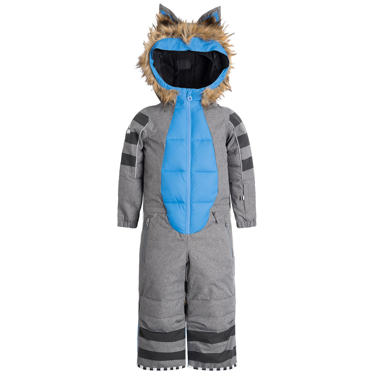 WeeDo funwear RACOONDO Racoon Snowsuit - Kids' Grery Mottled/French Blue