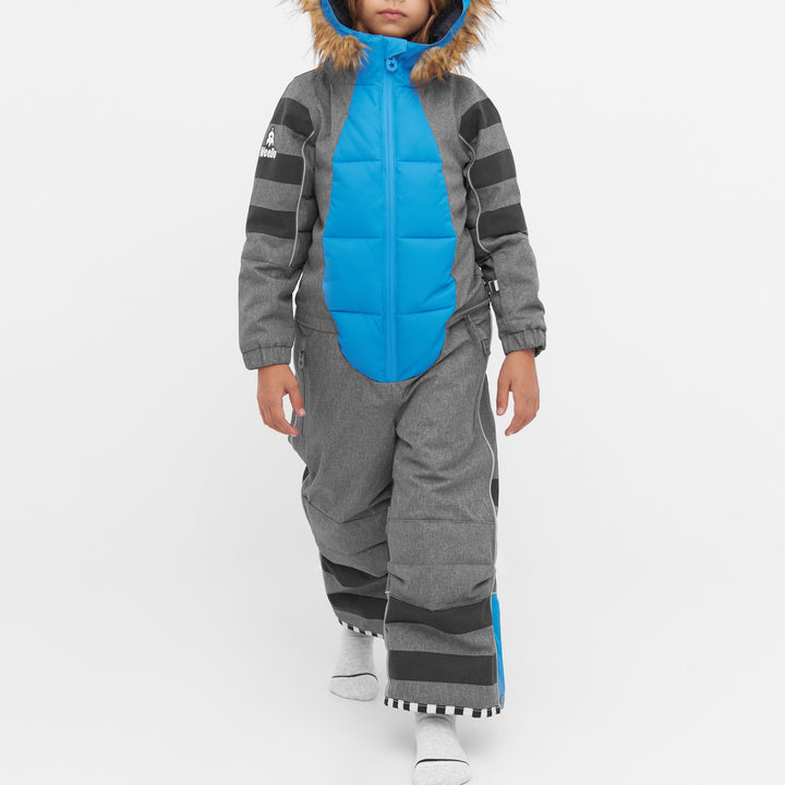 WeeDo funwear RACOONDO Racoon Snowsuit - Kids' Grery Mottled/French Blue