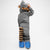 WeeDo funwear RACOONDO Racoon Snowsuit - Kids' Grery Mottled/French Blue