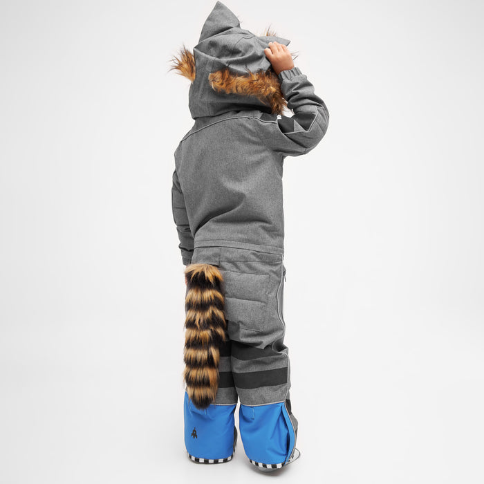 WeeDo funwear RACOONDO Racoon Snowsuit - Kids' Grery Mottled/French Blue