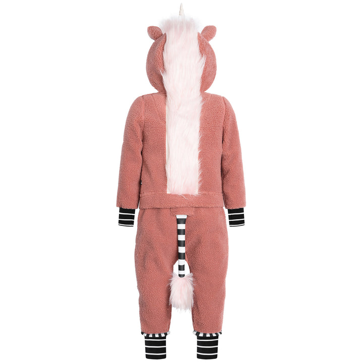 WeeDo funwear UNIDO Fleece Jumpsuit - Kids' Marron/Mellow Rose