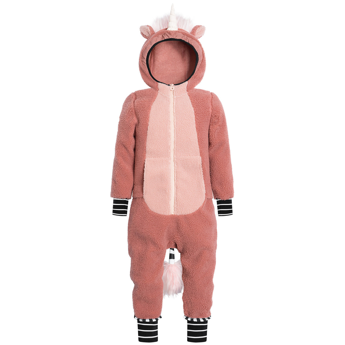 WeeDo funwear UNIDO Fleece Jumpsuit - Kids' Marron/Mellow Rose