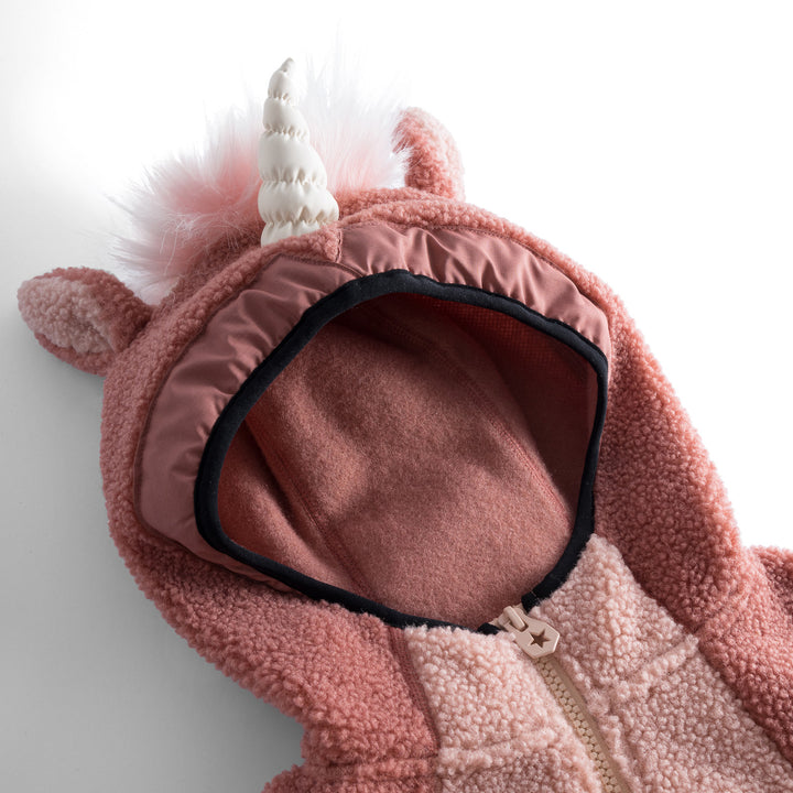WeeDo funwear UNIDO Fleece Jumpsuit - Kids' Marron/Mellow Rose
