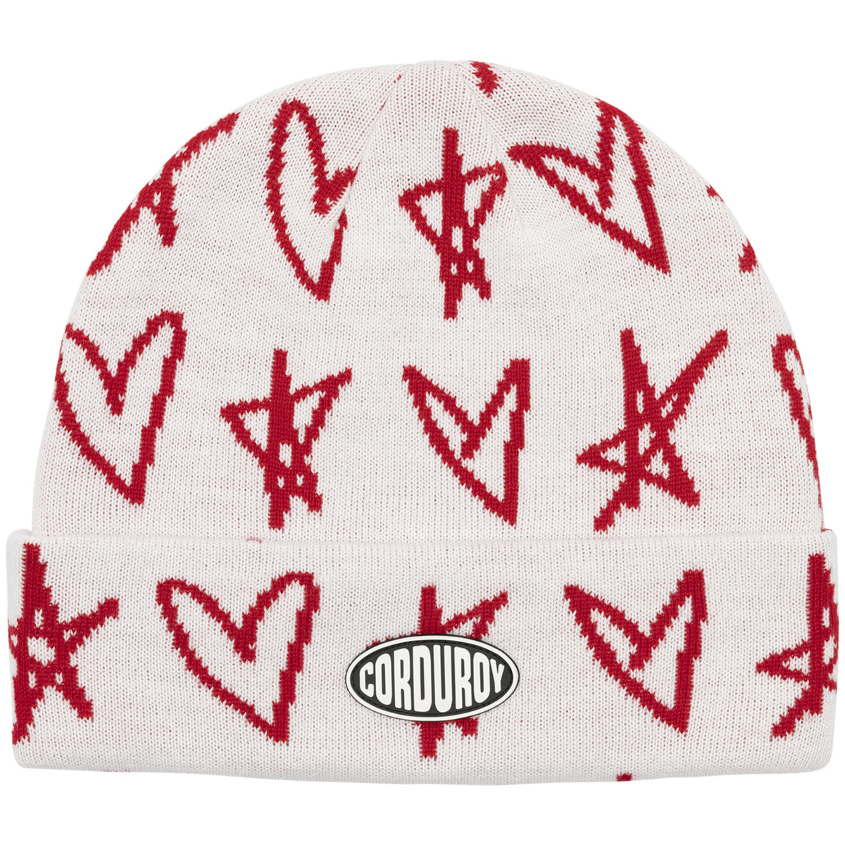 Corduroy Cupid Beanie White