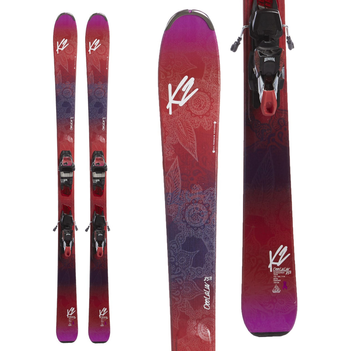 K2 Ooolaluv 85 Ti Skis + ERC 11 Bindings - Women's 2017